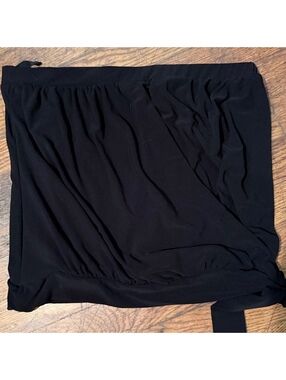 Vintage y2k Body Central Black Strapless Tube Top with Tie Detail